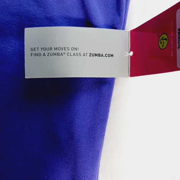 Zumba, NWT, Spaghetti Tank, Amethyst Color, Splatter Paint Print on Back, Size L - Picture 15 of 15